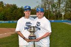 Baseball vs Babson  Wheaton College Baseball players celebrate their victory over Babson to win the NEWMAC Championship for the third year in a row. - (Photo by Keith Nordstrom) : Wheaton, baseball, NEWMAC